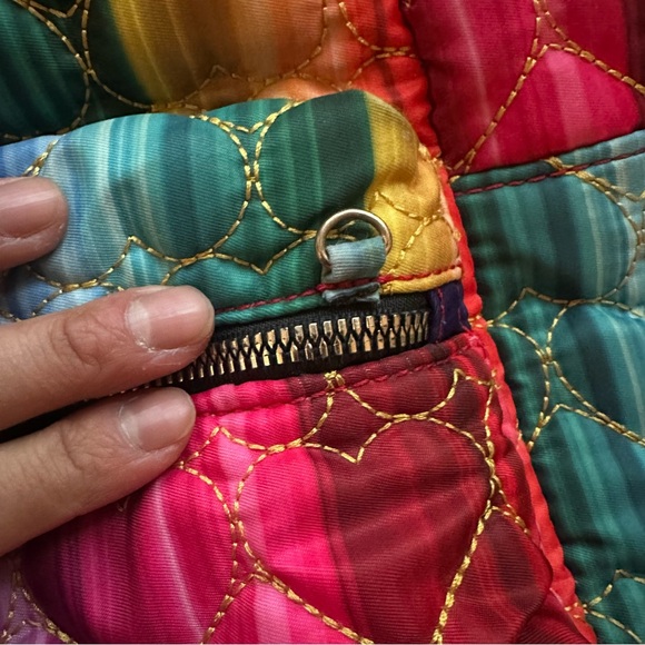 Betsy Johnson rainbow quilted backpack - Picture 7 of 17